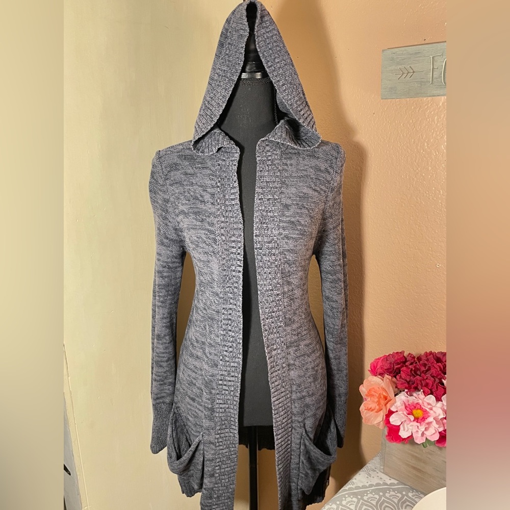 Roxy charcoal grey cardigan hoodie - M